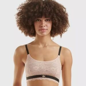 adidas Originals Women's Lace Bralette w/ Rubber Sealed Logo |  Peach Whip | 2XL
